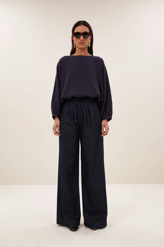 GAYA BLOUSE - Galaxy check