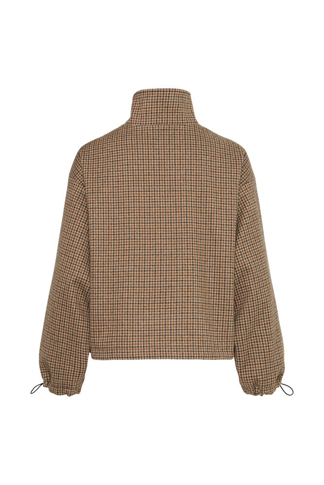 CHECK FUNNEL NECK JACKET