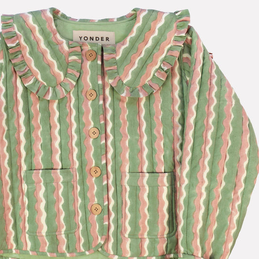 Cotton Quilted Jacket | Whirly | Mint