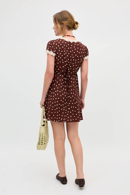CELY DRESS - Layla Brown Dot