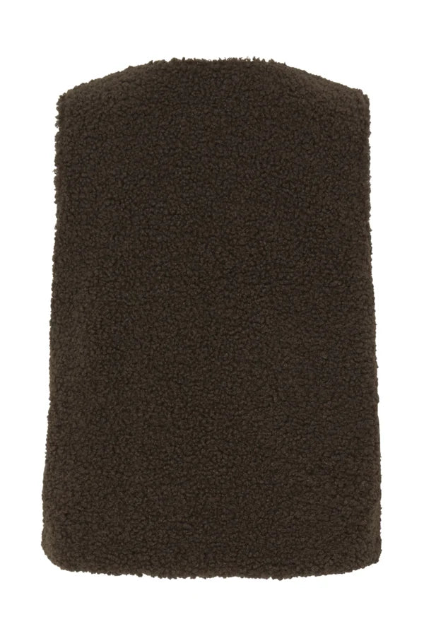 FLEECE VEST -Coffee Bean Brown