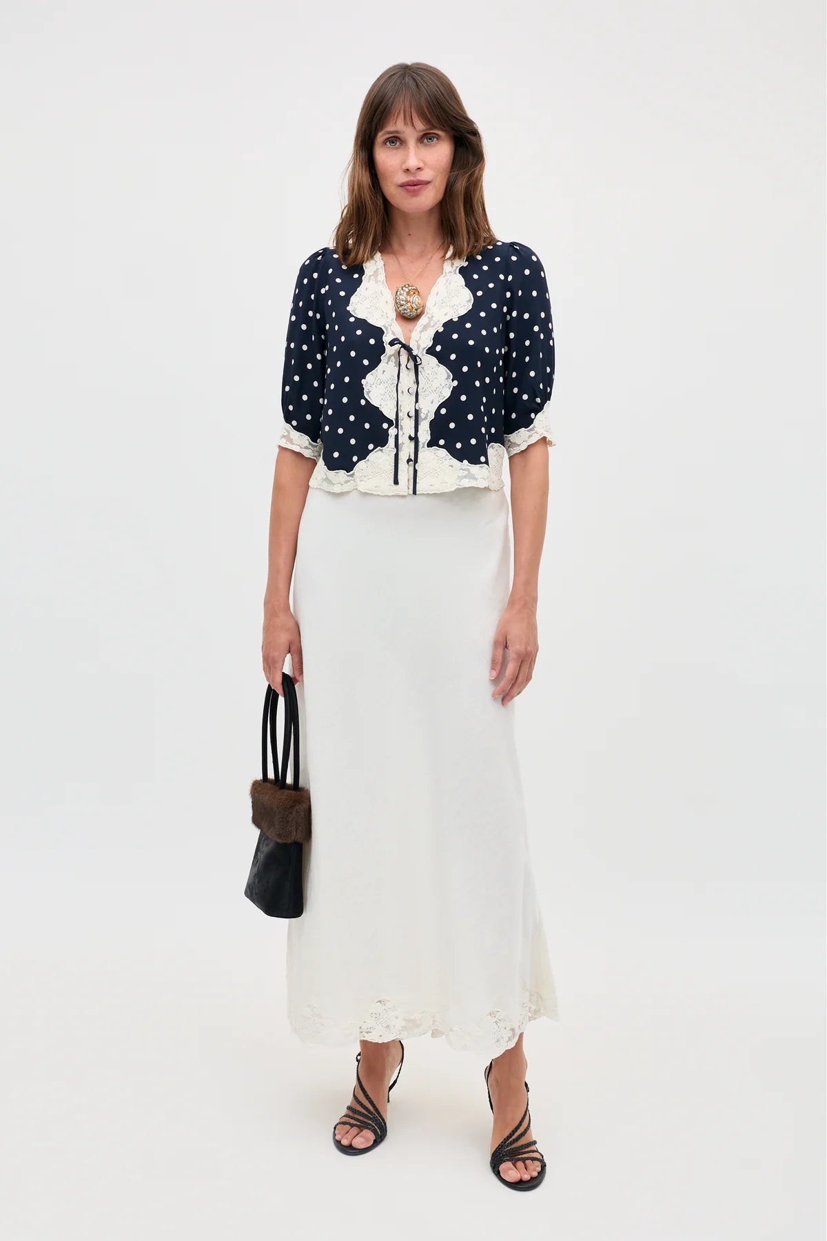 URSULA TOP - Layla Dot Navy