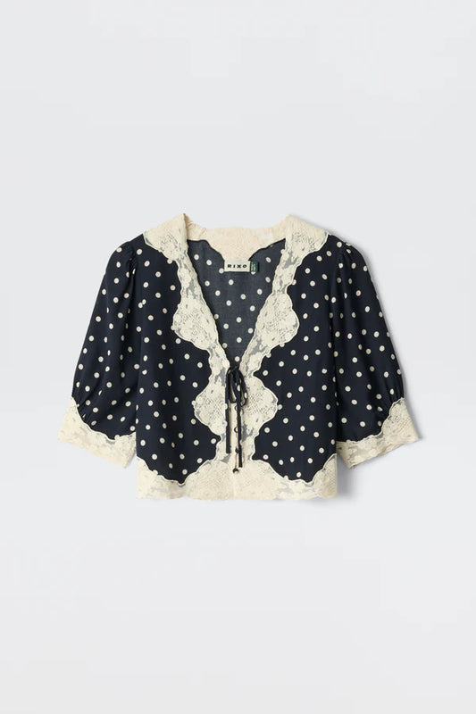 URSULA TOP - Layla Dot Navy