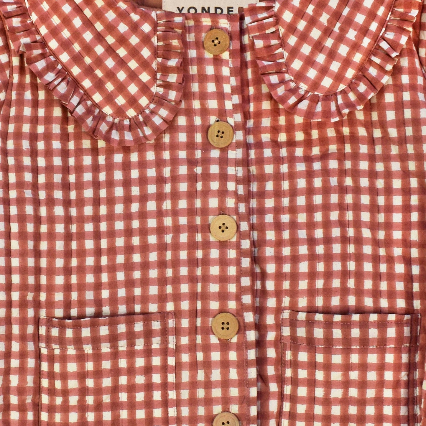 Cotton Quilted Jacket | Gingham | Ginger