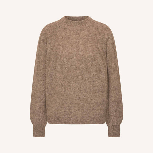 ZOE ALPACA BLEND JUMPER - Biscuit Melee