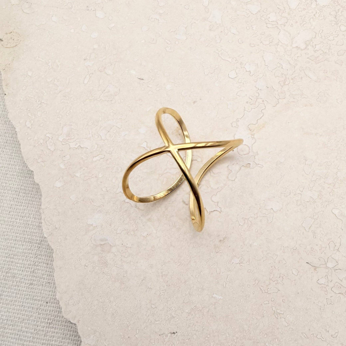 Everyday Adjustable Cross Ring