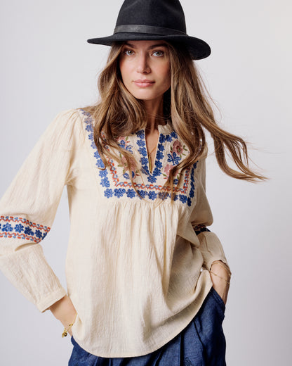 HANNE TOP - Embroidered