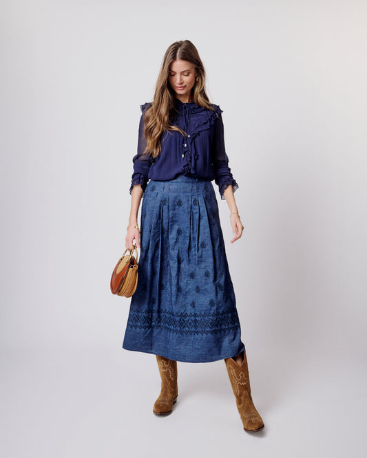 FELANTIX BLOUSE - Evening Blue