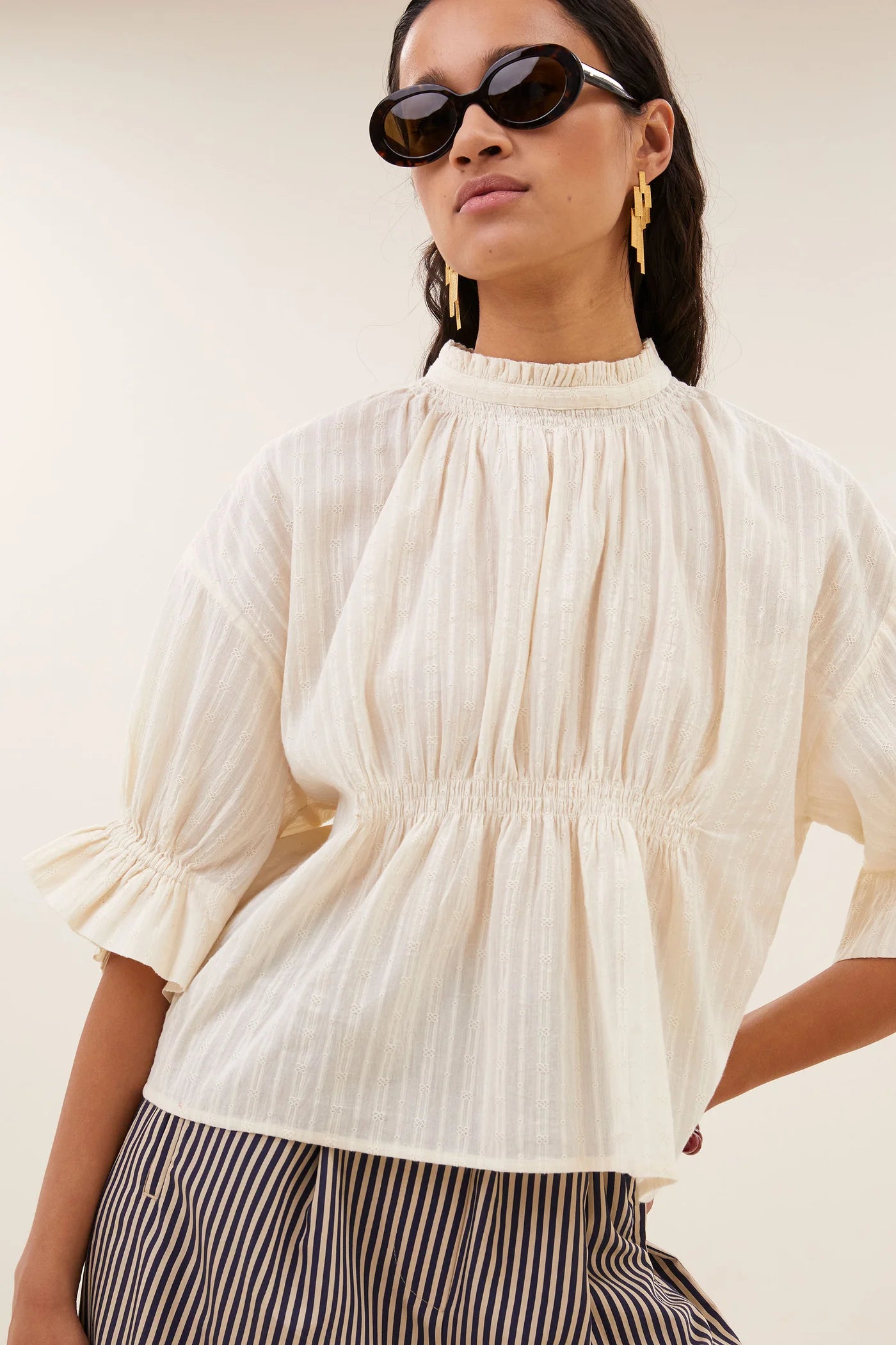 ISABEL DOBBY BLOUSE