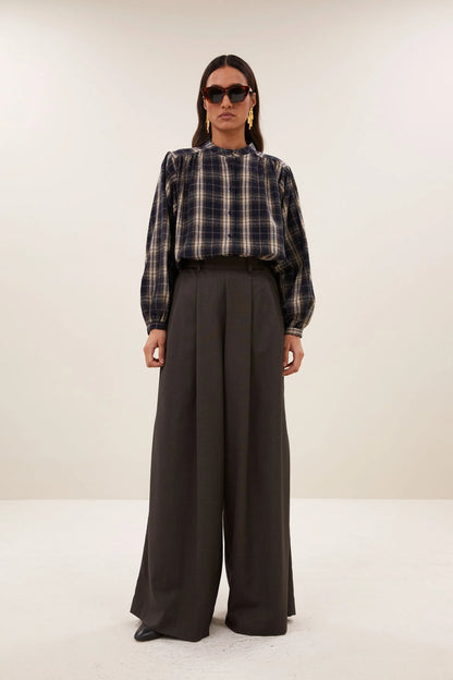 JAGGER CHECK BLOUSE