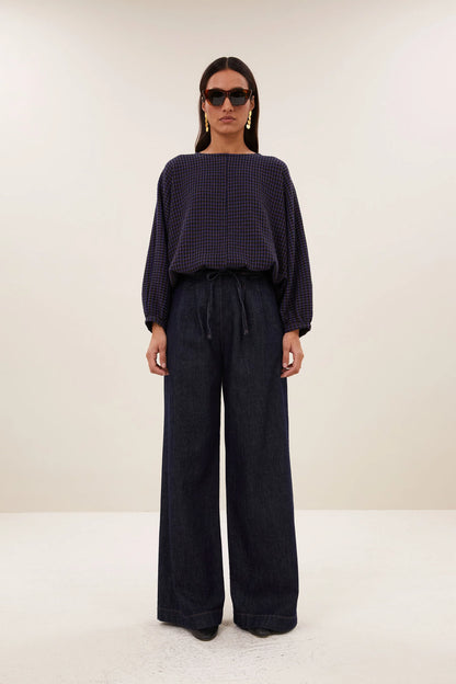 GAYA BLOUSE - Galaxy check