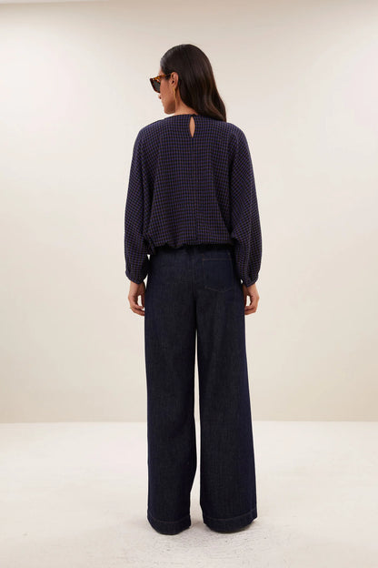 GAYA BLOUSE - Galaxy check