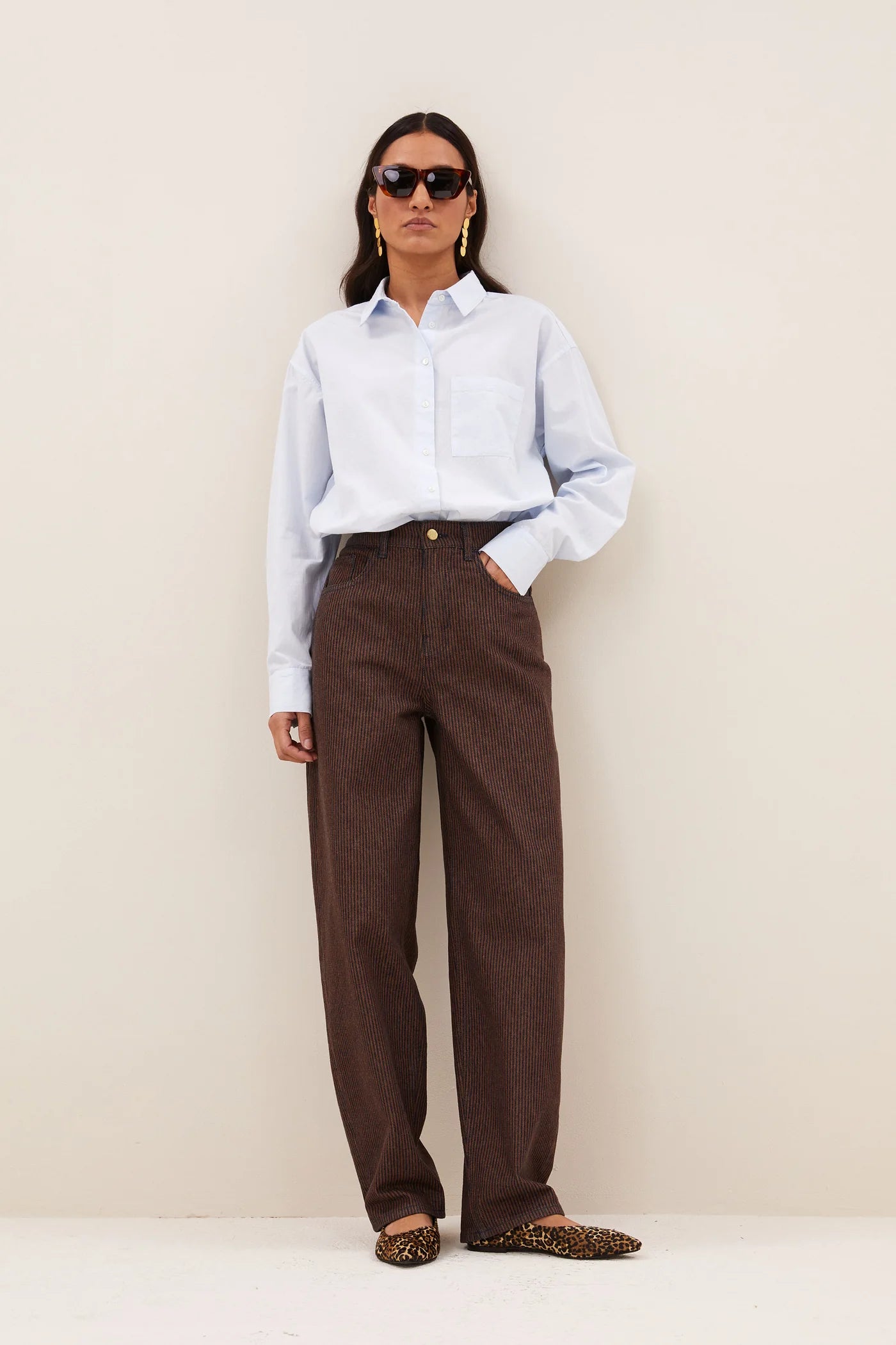 LEW STRIPE JEANS - Copper Stripe