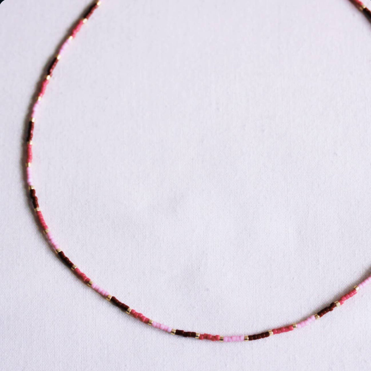 Miyuki necklace - Cherry spice