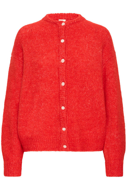 POINSETTIA RED CARDIGAN