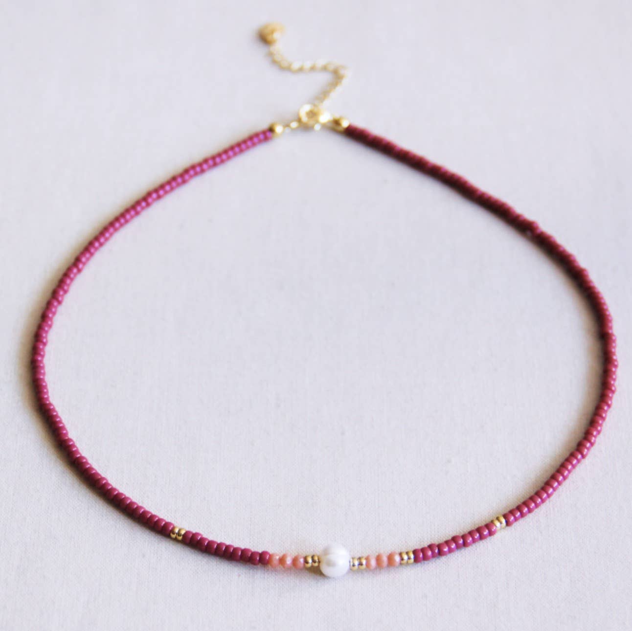 Sunkissed Cherry Miyuki Beaded Necklace