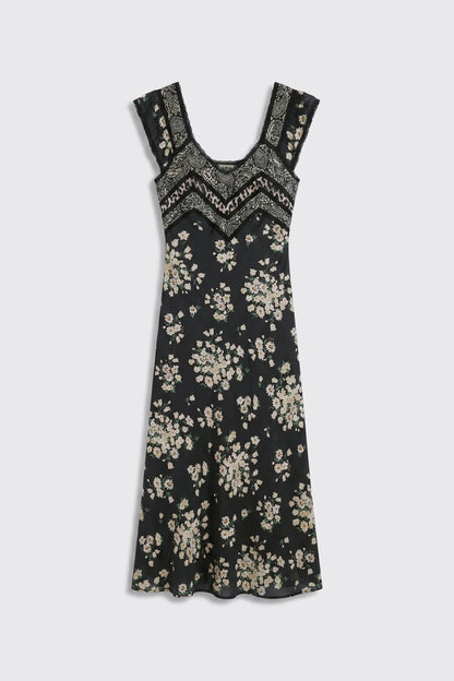 BAILEE MIDI DRESS - Amelia Gremlin Mix Black