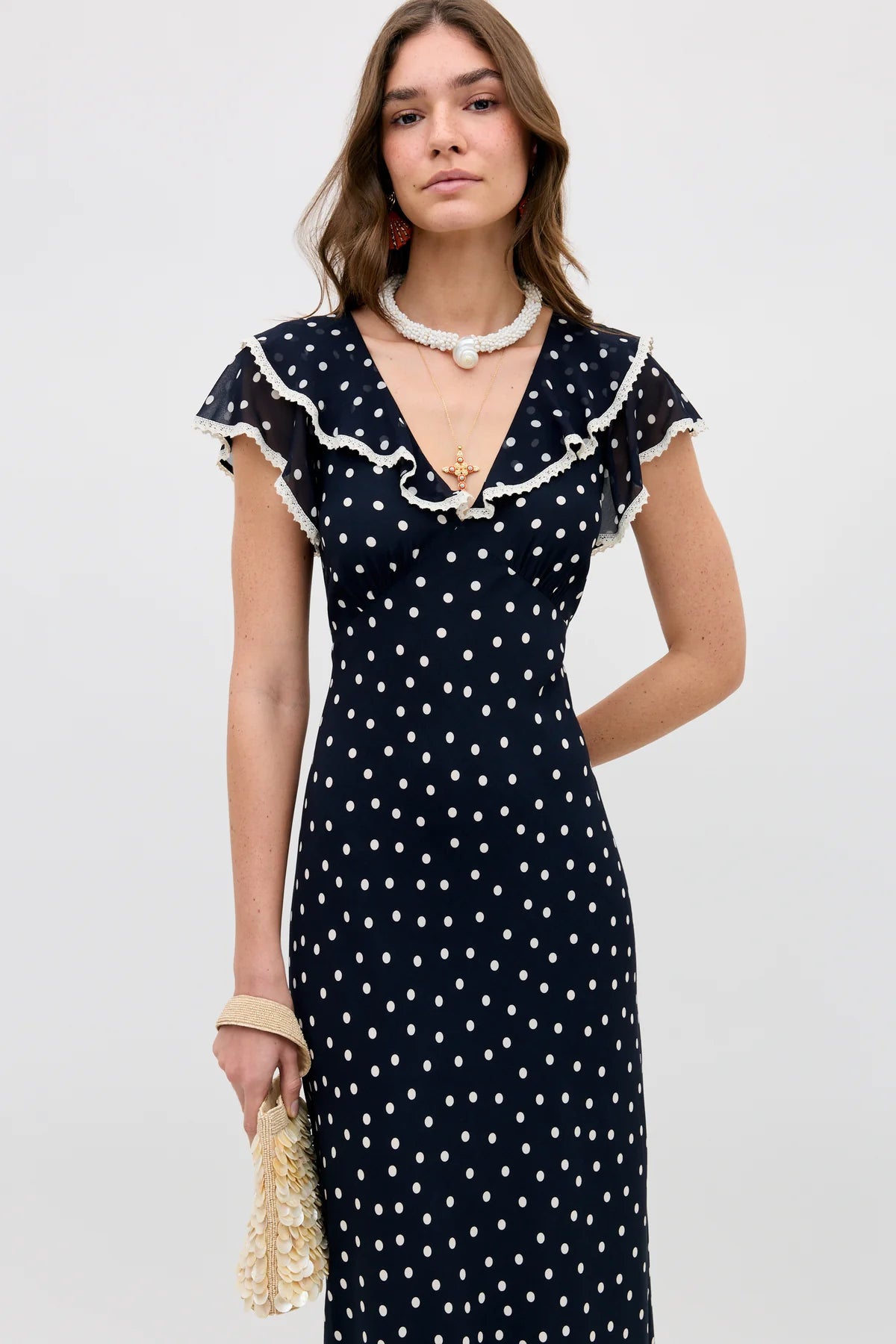 BETHEA DRESS - Layla Dot Navy