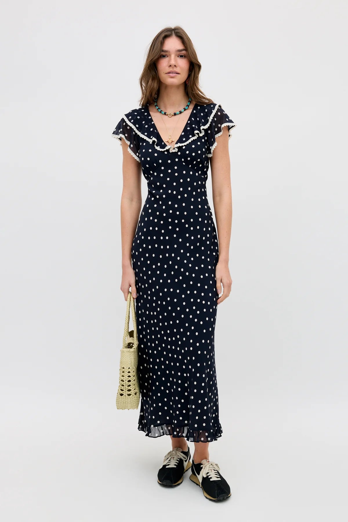 BETHEA DRESS - Layla Dot Navy