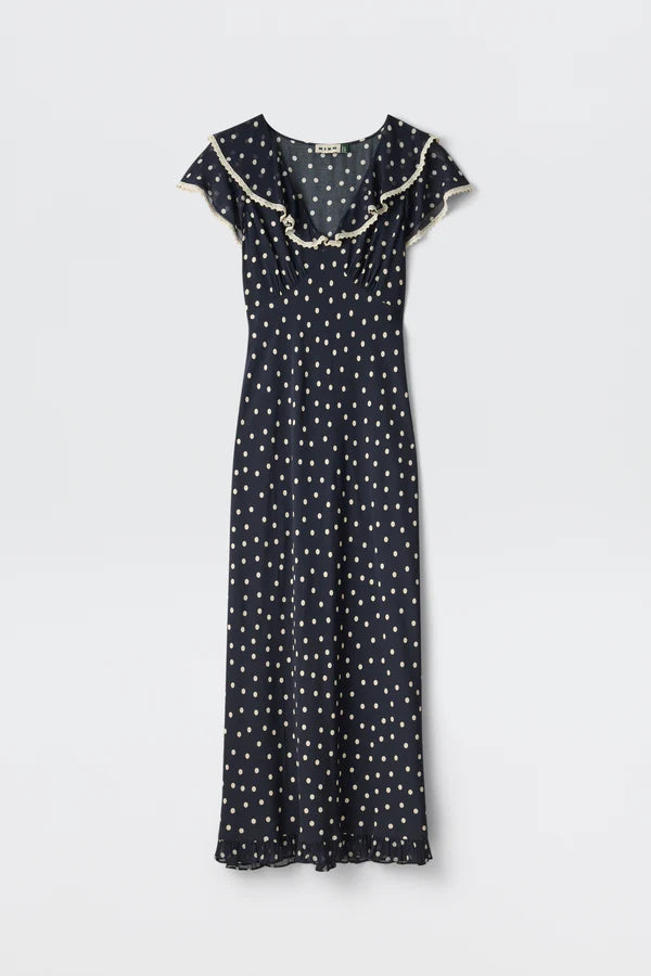 BETHEA DRESS - Layla Dot Navy