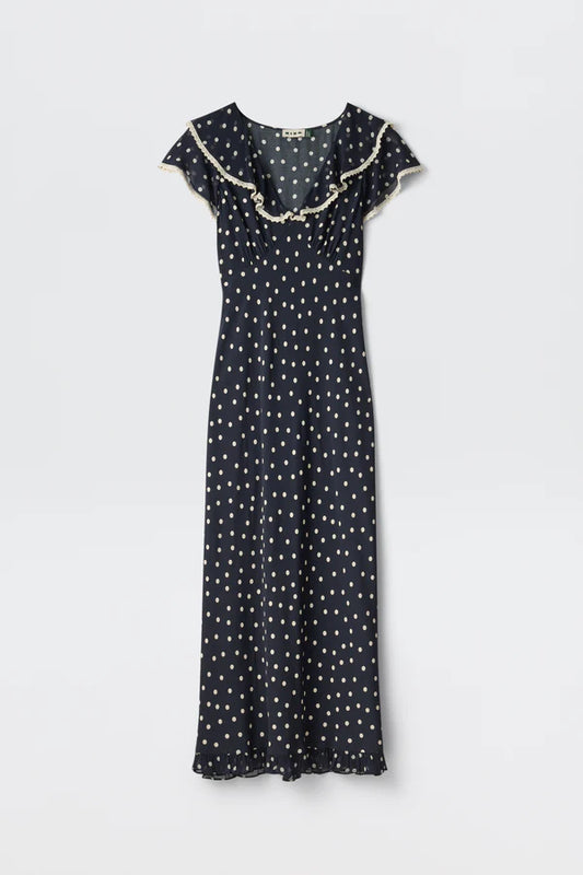 BETHEA DRESS - Layla Dot Navy