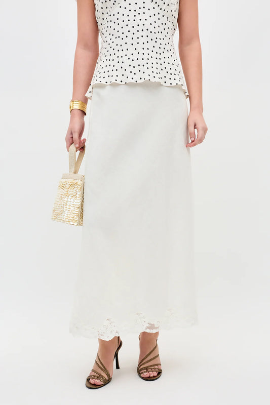 CRYSTAL SKIRT - Cream Linen