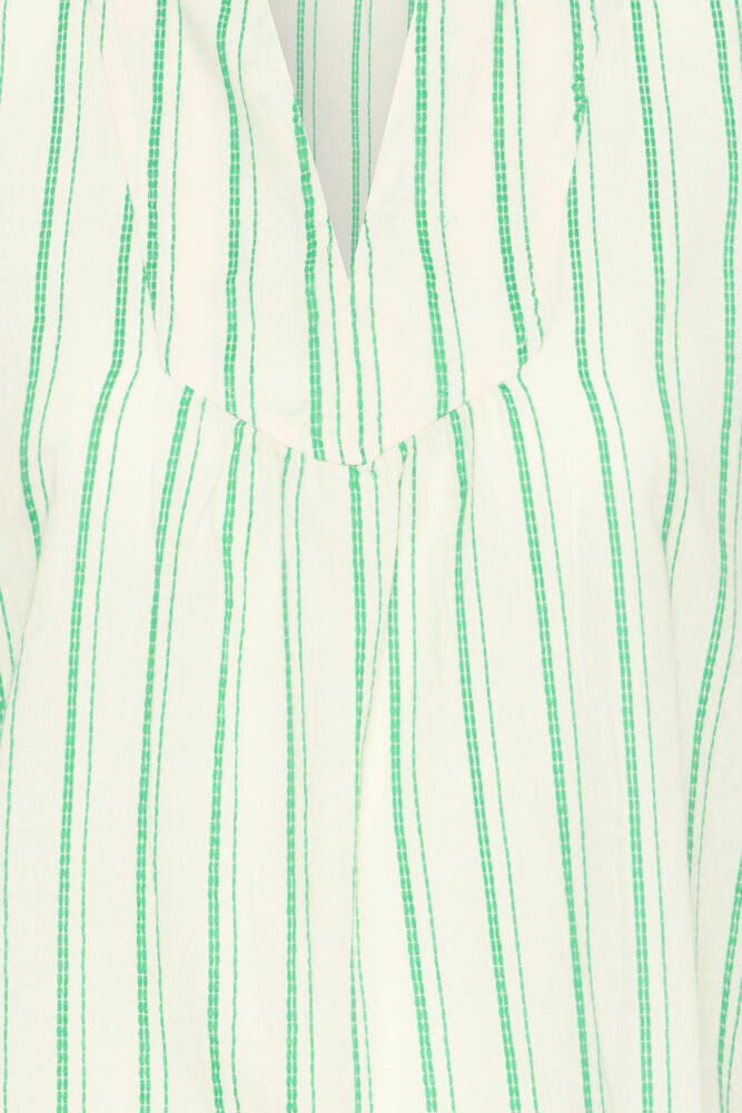 GREEN STRIPE COTTON TOP