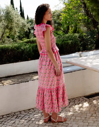 HARPER DRESS - Bubblegum Zinnia