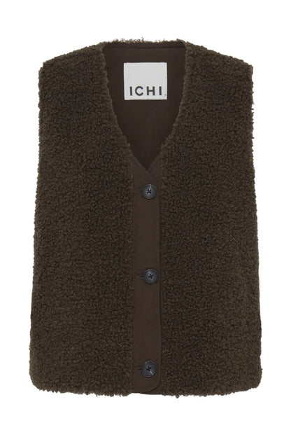 FLEECE VEST -Coffee Bean Brown
