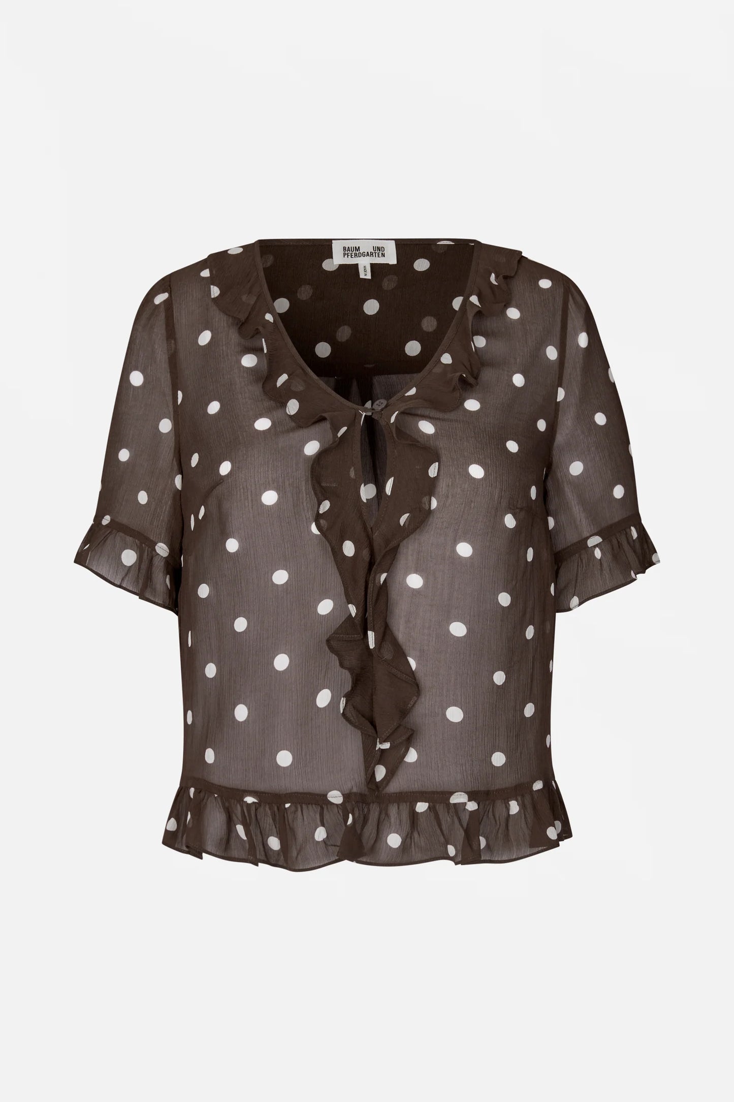 MADICEN BLOUSE - Coffee Bean Dot