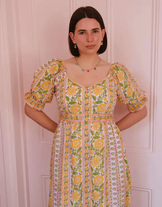 MAREE DRESS - Amber Border
