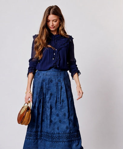 FELANTIX BLOUSE - Evening Blue