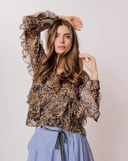 RESE TOP - Leopard print