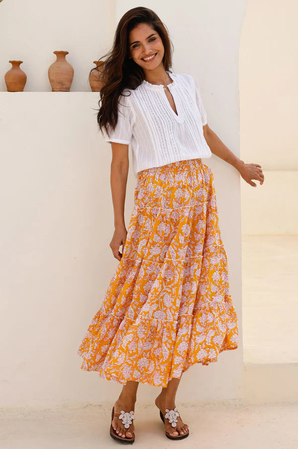 VIENNA BLOUSE - White Short Sleeve