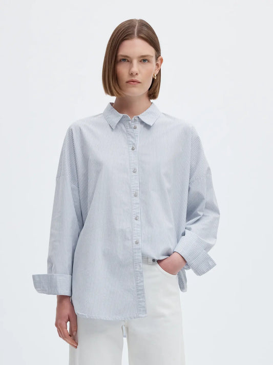 OXFORD SHIRT - Blue Sky & White Stripe