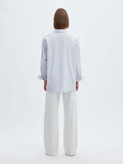 OXFORD SHIRT - Blue Sky & White Stripe