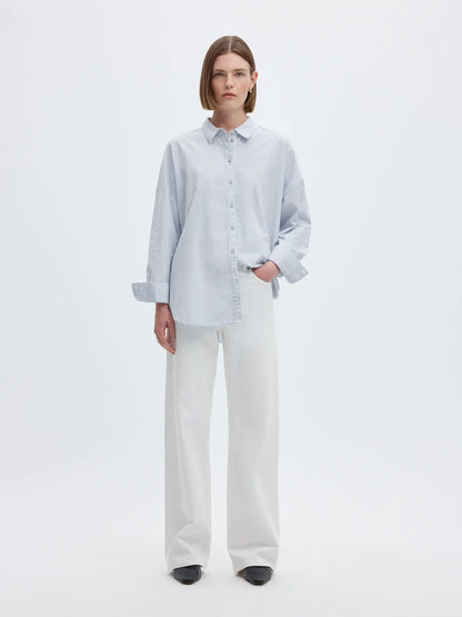 OXFORD SHIRT - Blue Sky & White Stripe