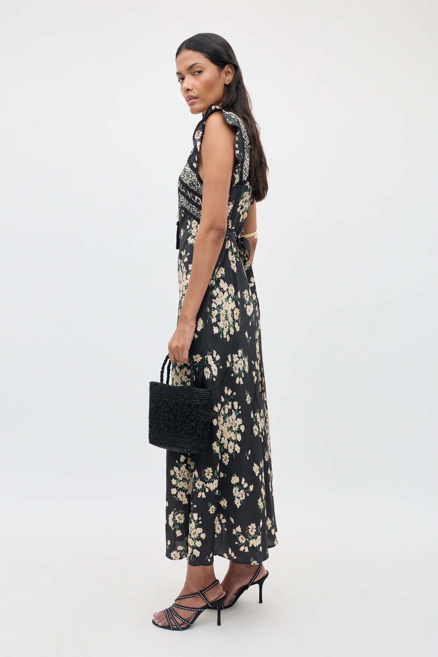 BAILEE MIDI DRESS - Amelia Gremlin Mix Black