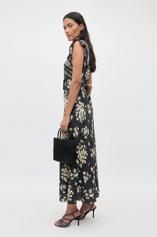BAILEE MIDI DRESS - Amelia Gremlin Mix Black