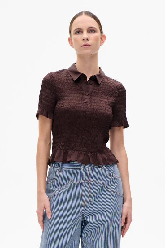 MYKA BLOUSE - Coffee Bean