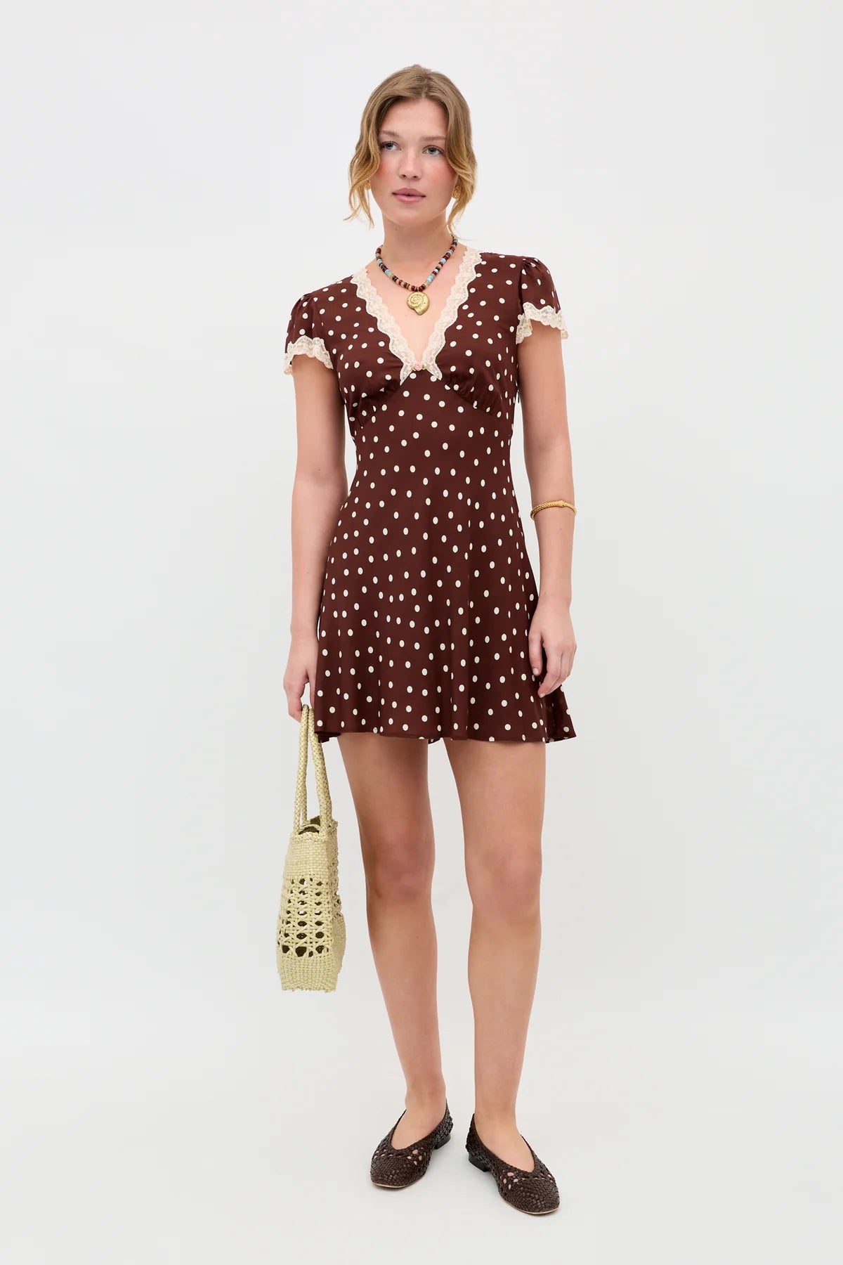 CELY DRESS - Layla Brown Dot