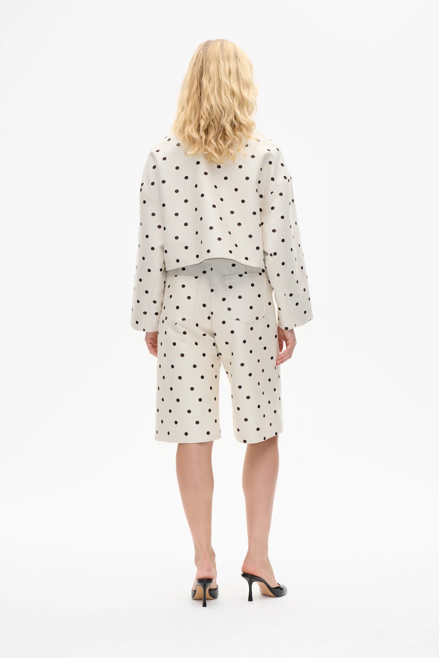 BEBETH JACKET - Egret Creme Dot
