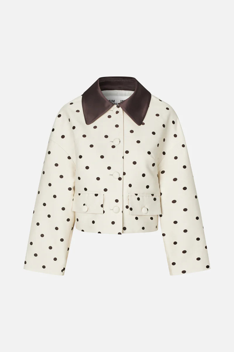 BEBETH JACKET - Egret Creme Dot