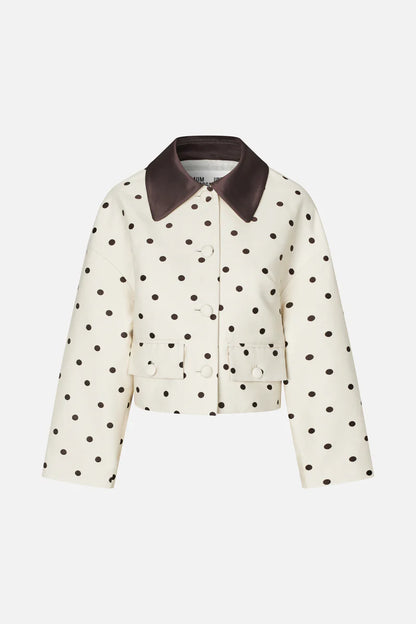 BEBETH JACKET - Egret Creme Dot