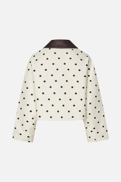 BEBETH JACKET - Egret Creme Dot