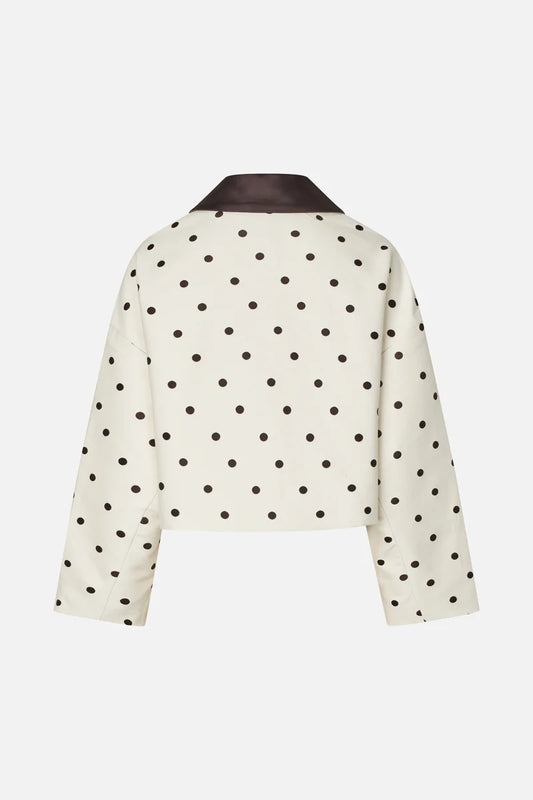 BEBETH JACKET - Egret Creme Dot