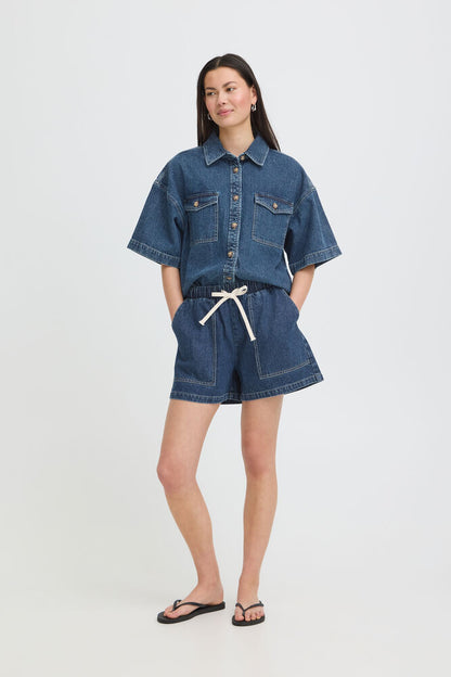RELAXED DENIM SHORTS