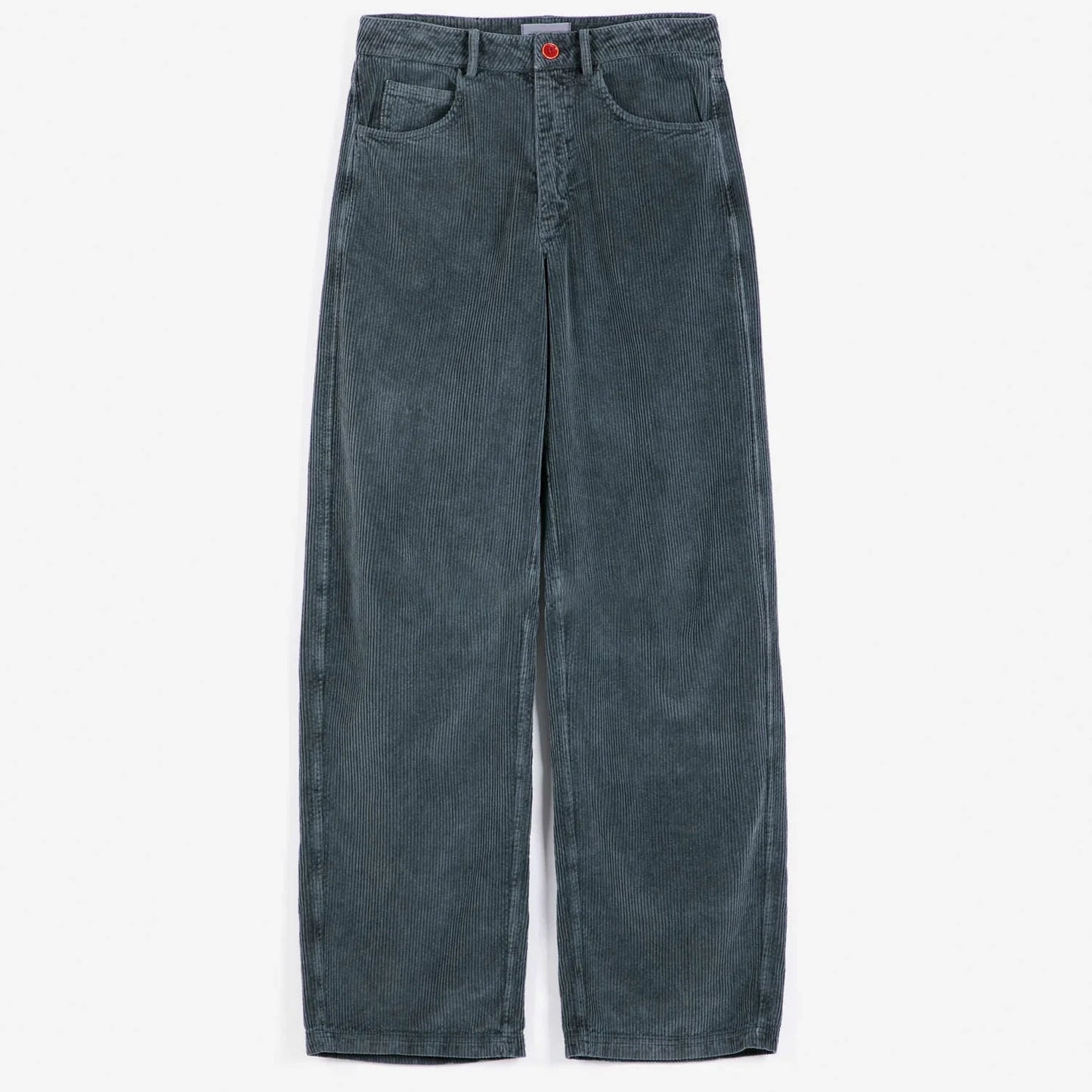 CORDUROY BARREL TROUSERS - Dark Grey