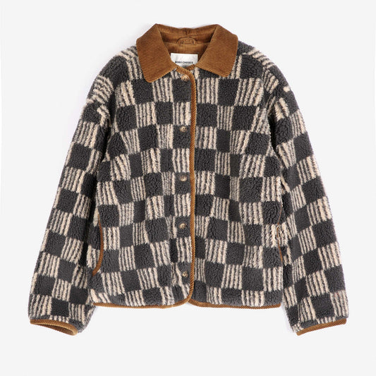 BOBO CHOSES Almost Moiré All Over Sherpa Jacket