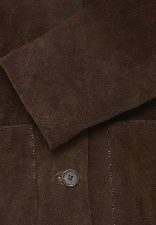CHOCOLATE SUEDE JACKET